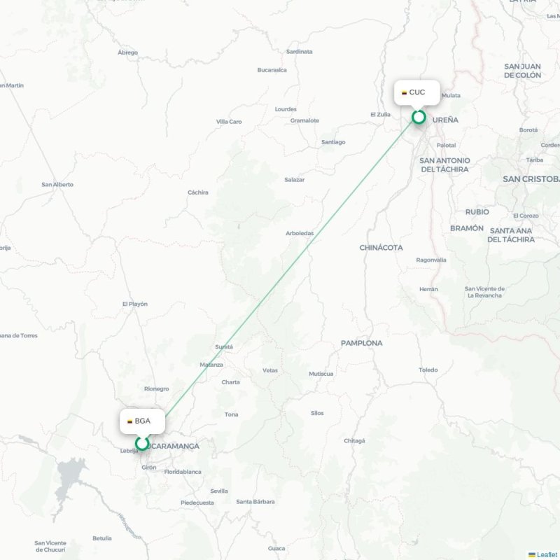 BGA - CUC route map