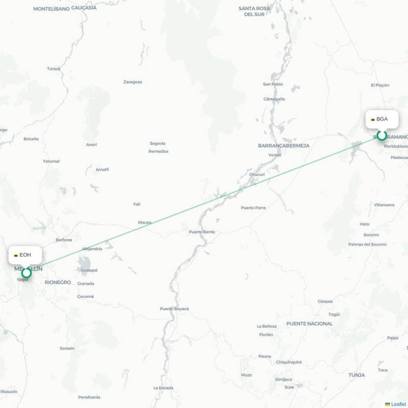 BGA - EOH route map