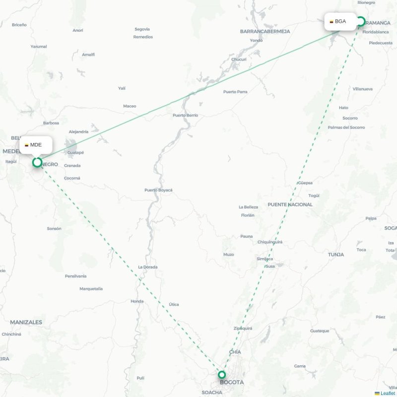 BGA - MDE route map