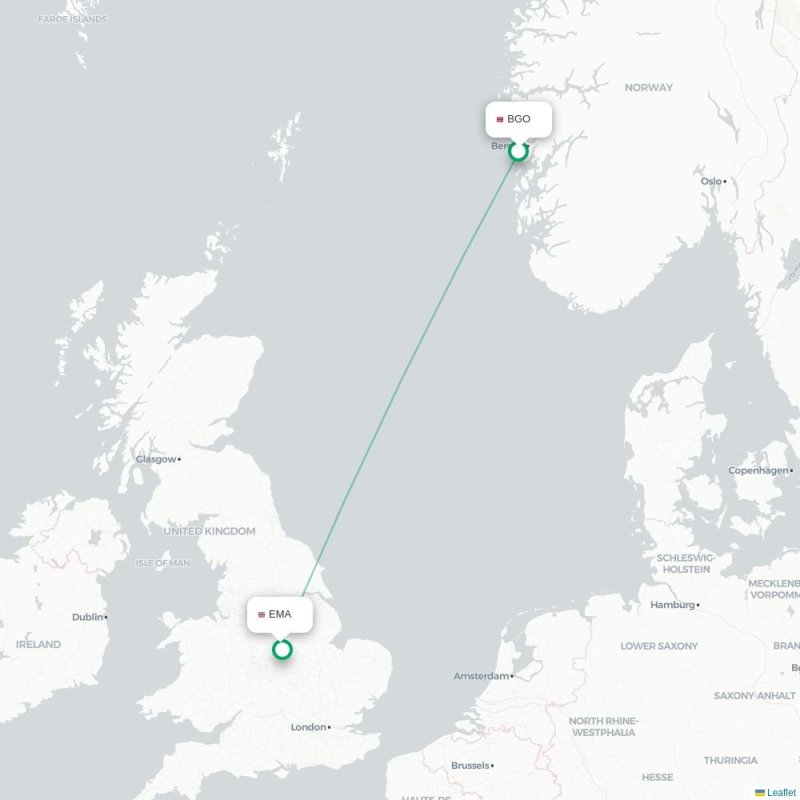 BGO - EMA route map