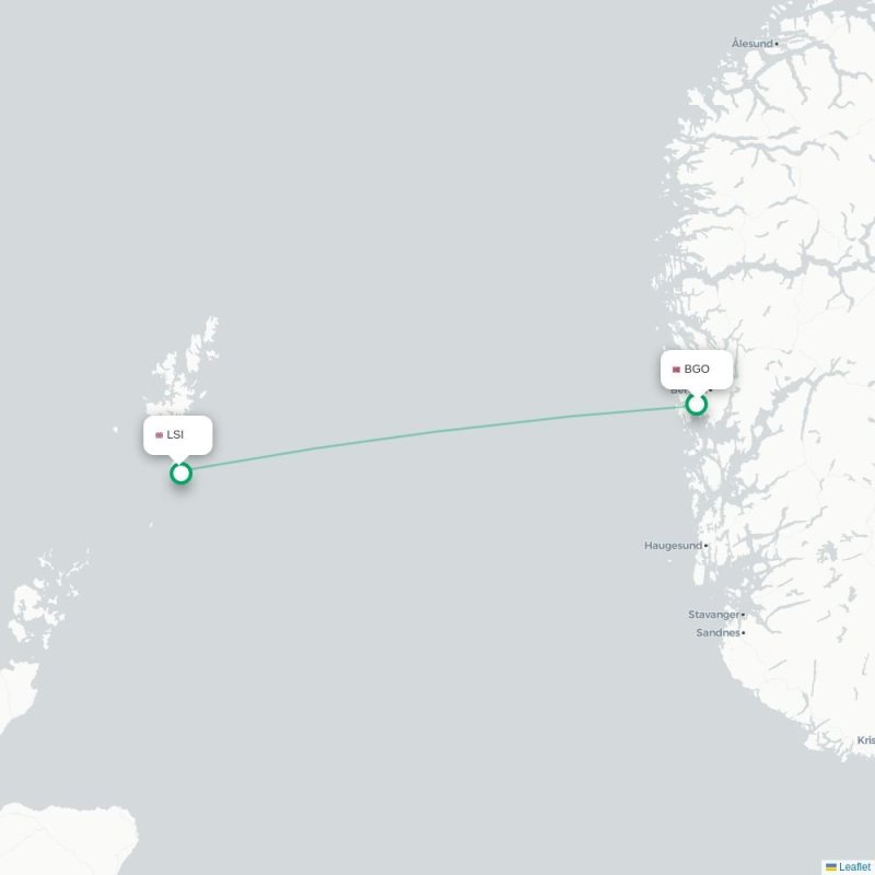 BGO - LSI route map
