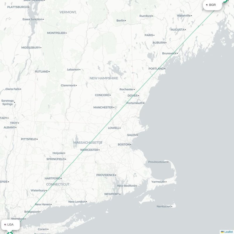 BGR - LGA route map