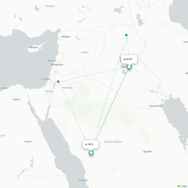 BGW - MED route map