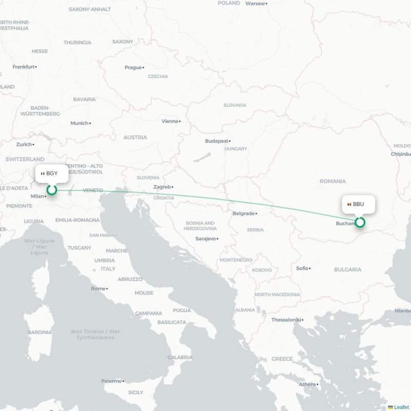 BGY - BBU route map