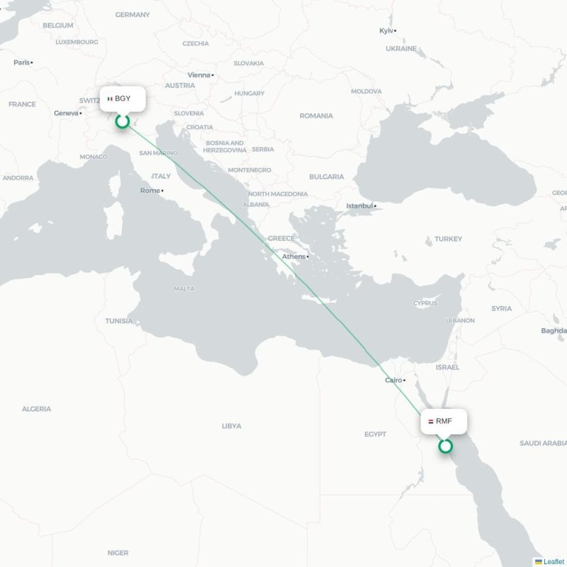 BGY - RMF route map