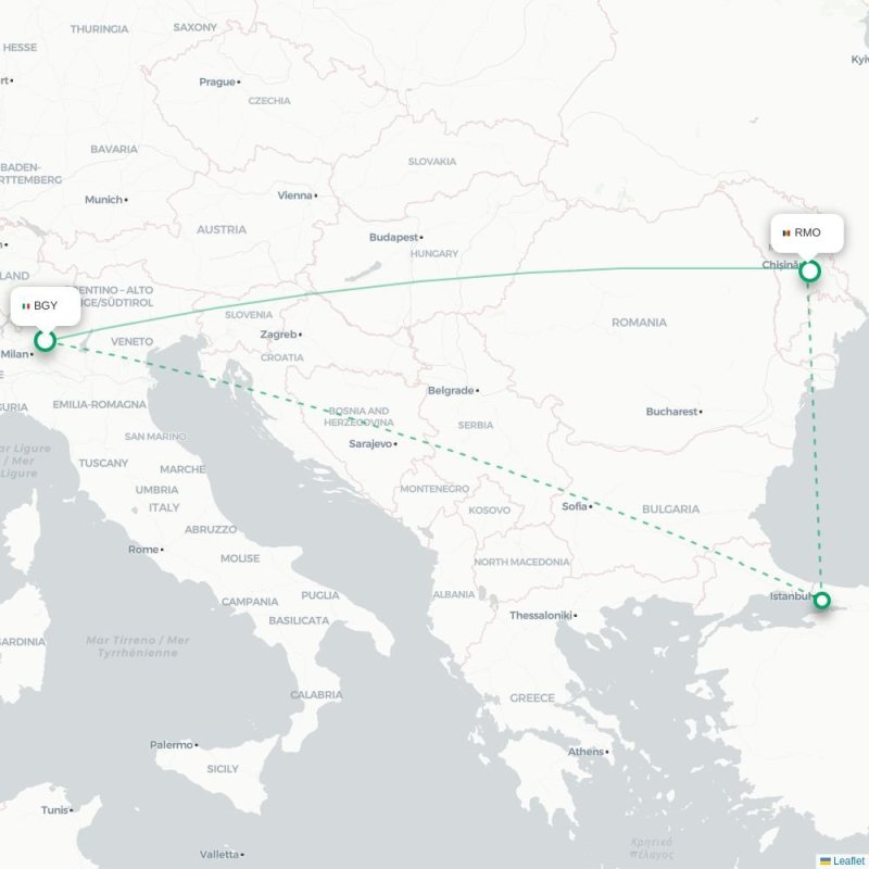 BGY - RMO route map