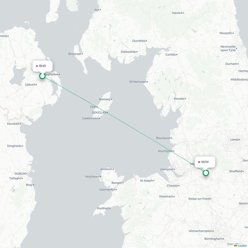 BHD - MAN route map