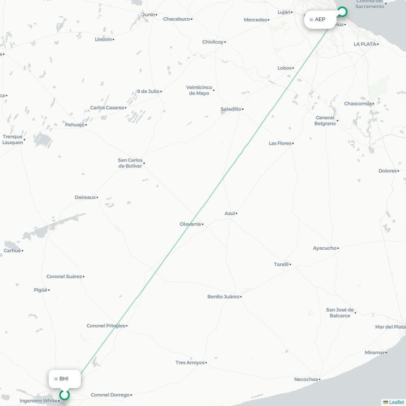 BHI - AEP route map