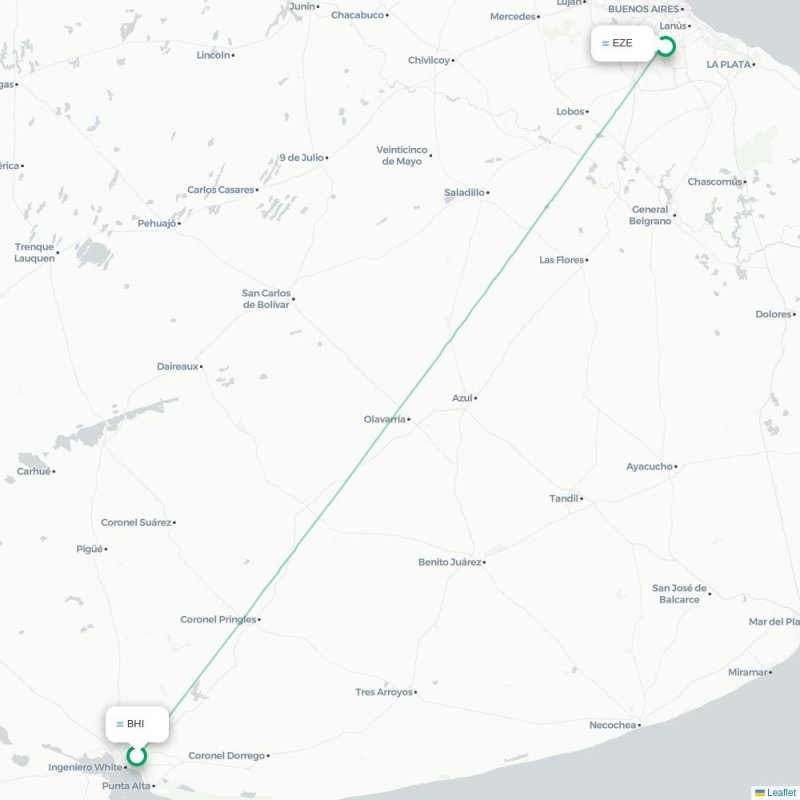 BHI - EZE route map