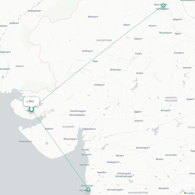 BHJ - STV route map
