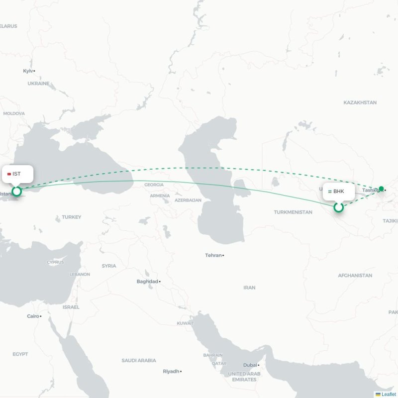 BHK - IST route map