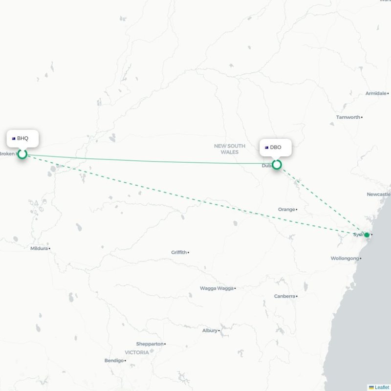 BHQ - DBO route map