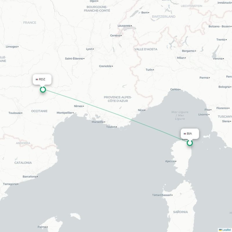 BIA - RDZ route map