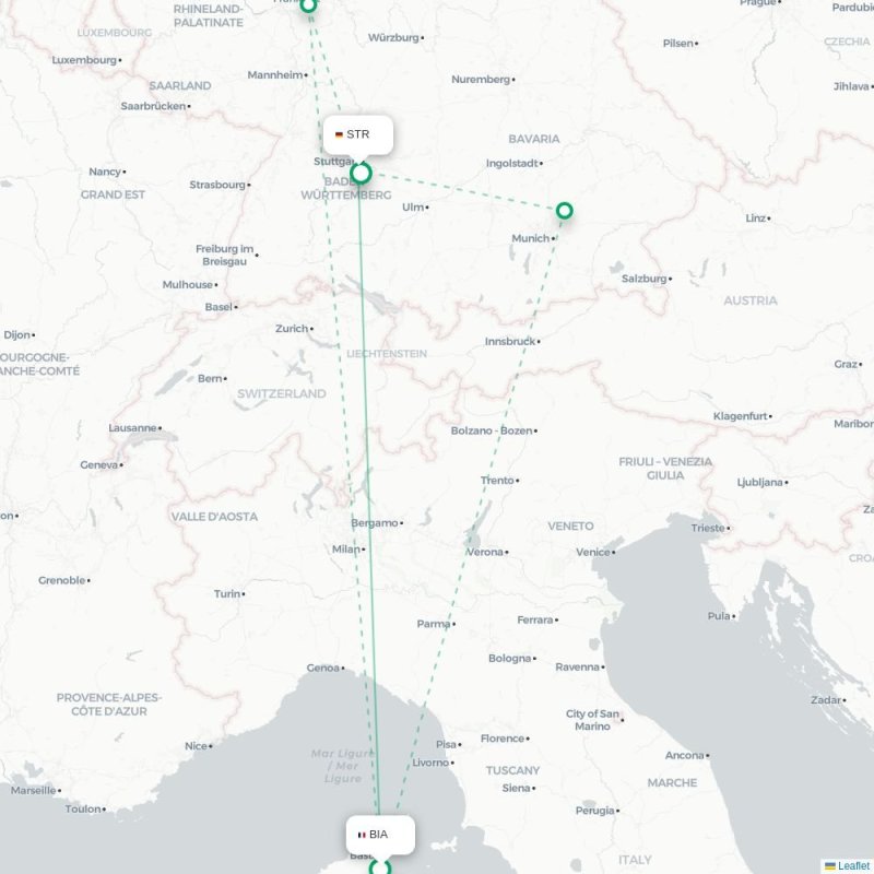 BIA - STR route map