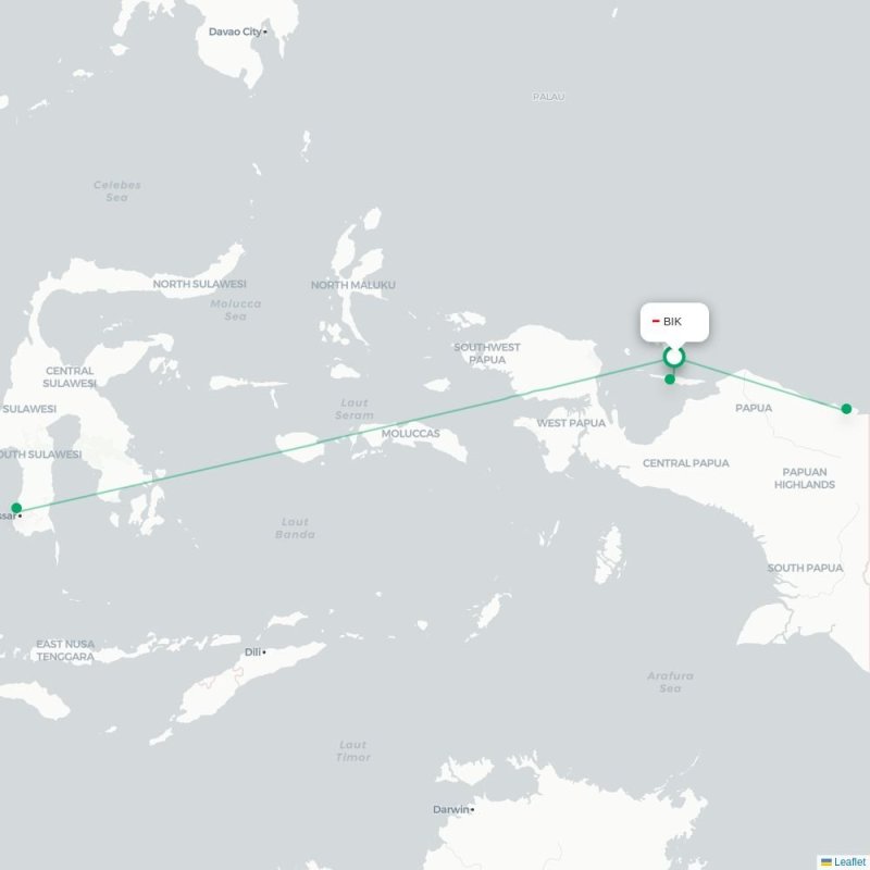 BIK - ZRI route map