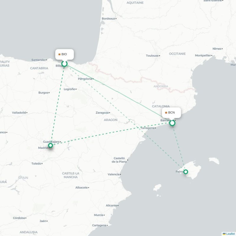 BIO - BCN route map