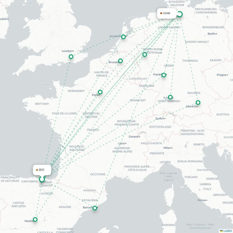 BIO - HAM route map