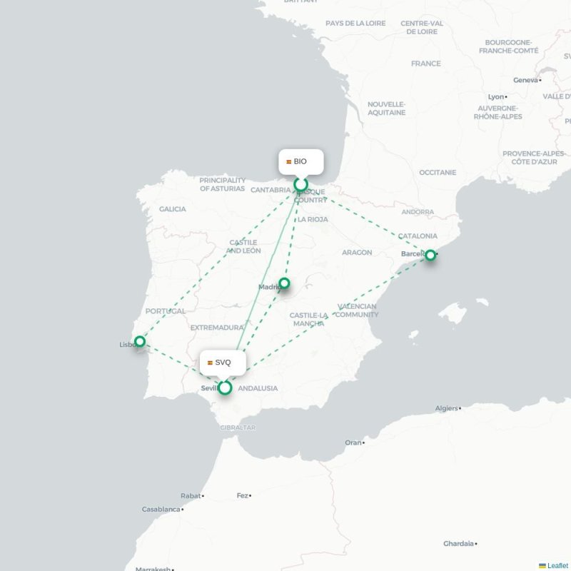 BIO - SVQ route map