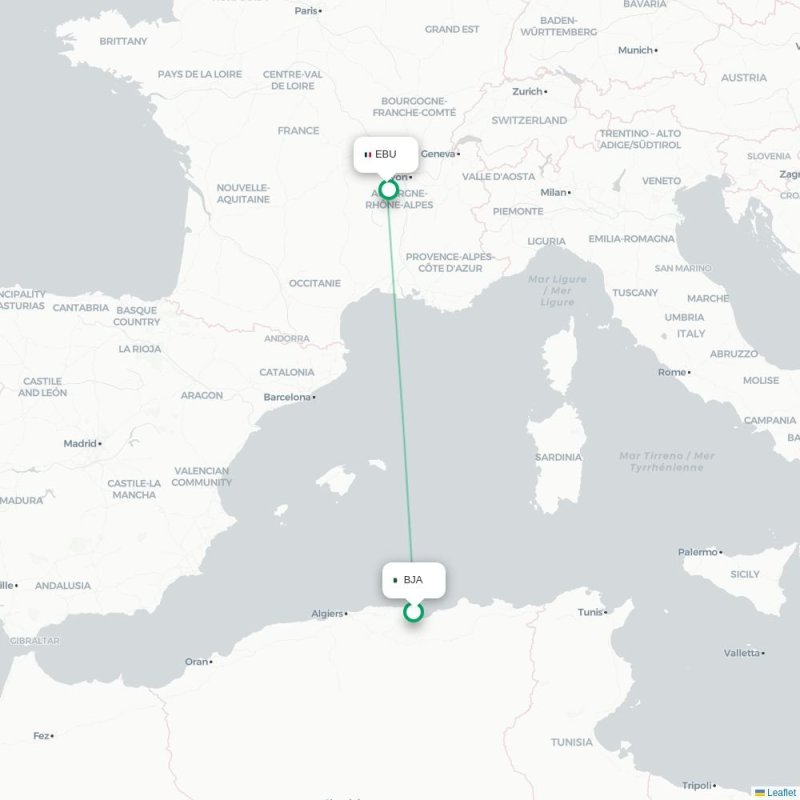 BJA - EBU route map