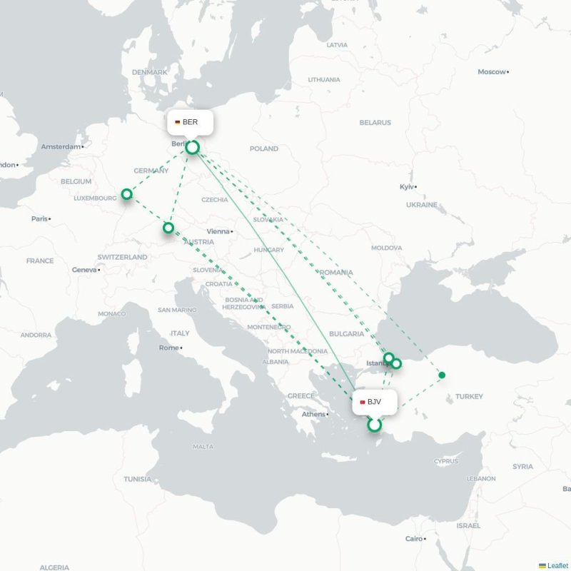 BJV - BER route map