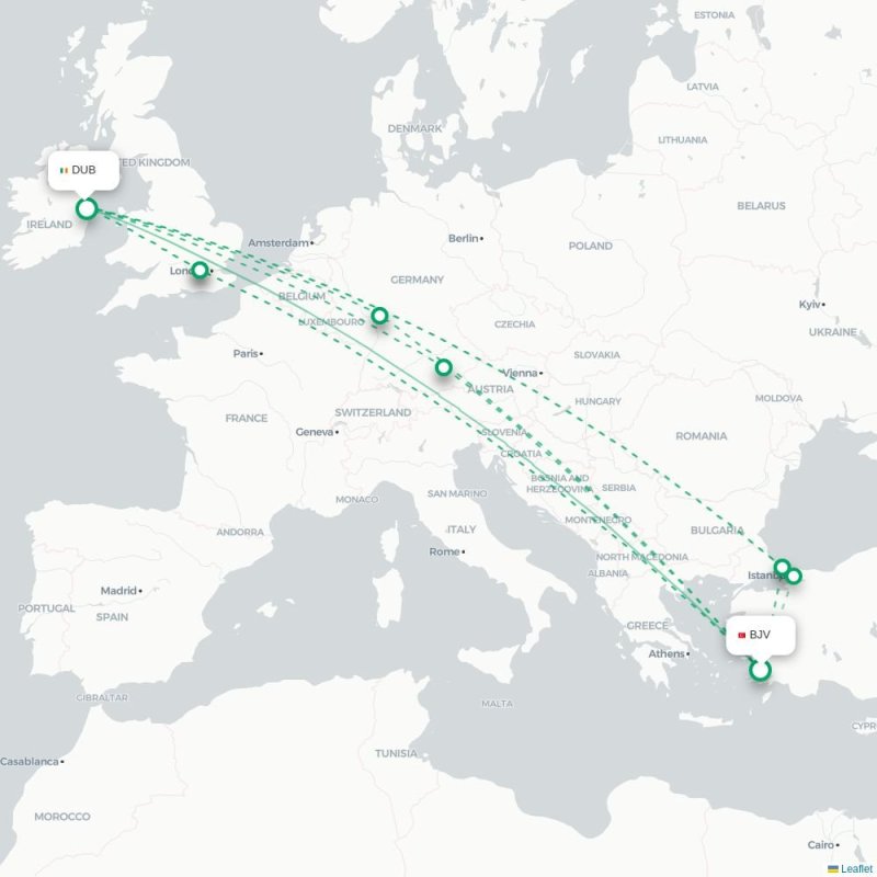 BJV - DUB route map