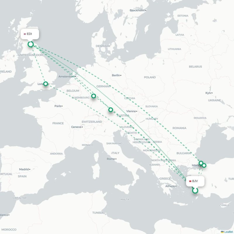 BJV - EDI route map