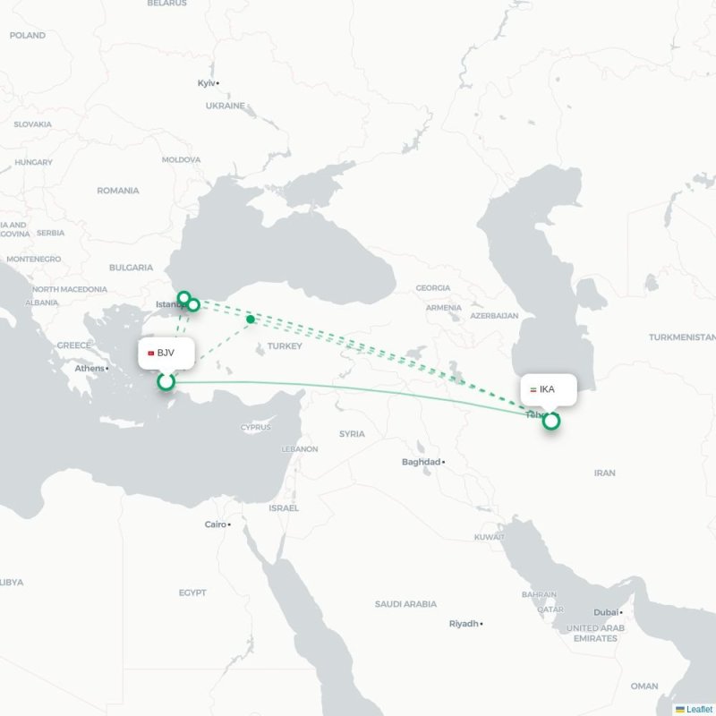 BJV - IKA route map