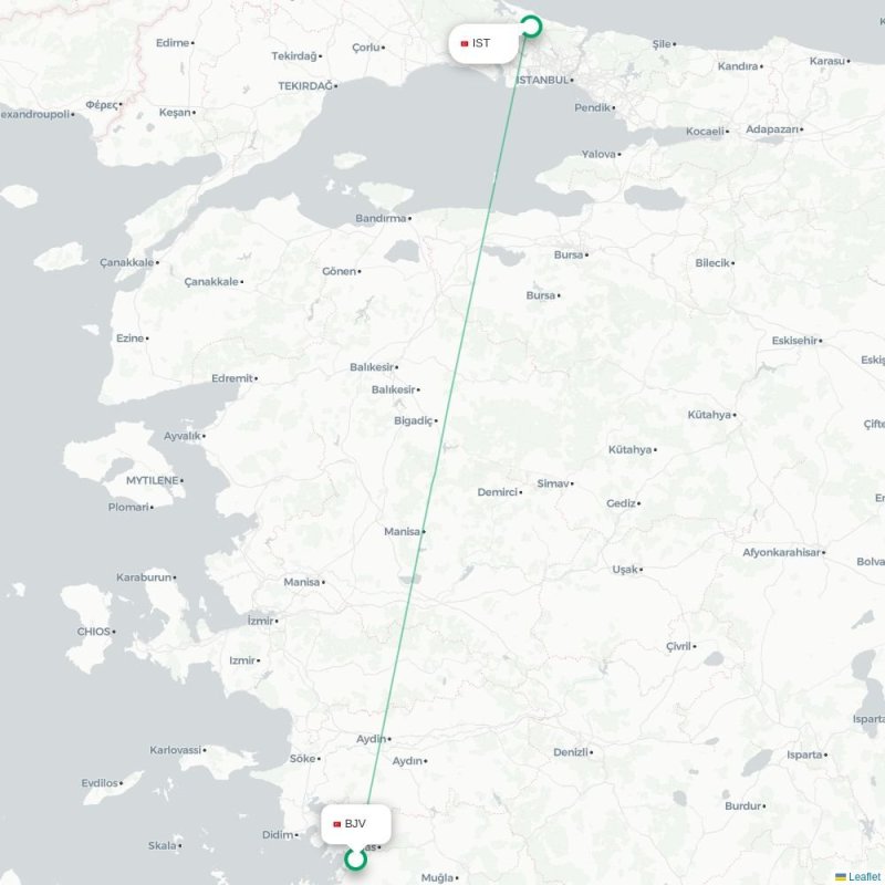 BJV - IST route map