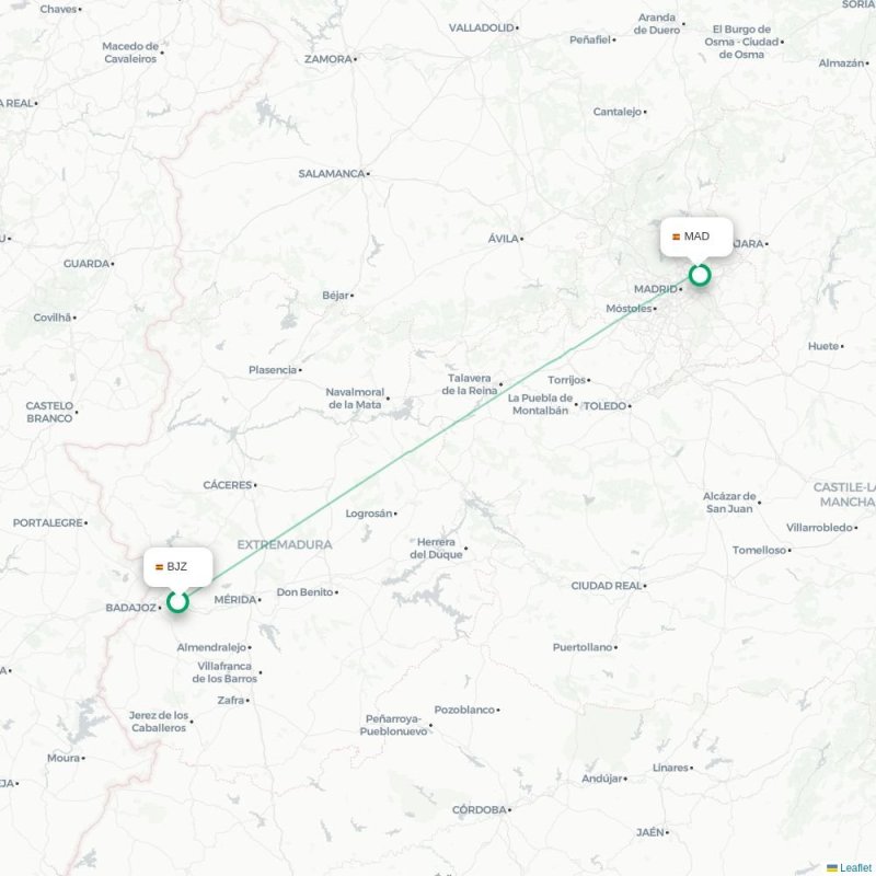BJZ - MAD route map