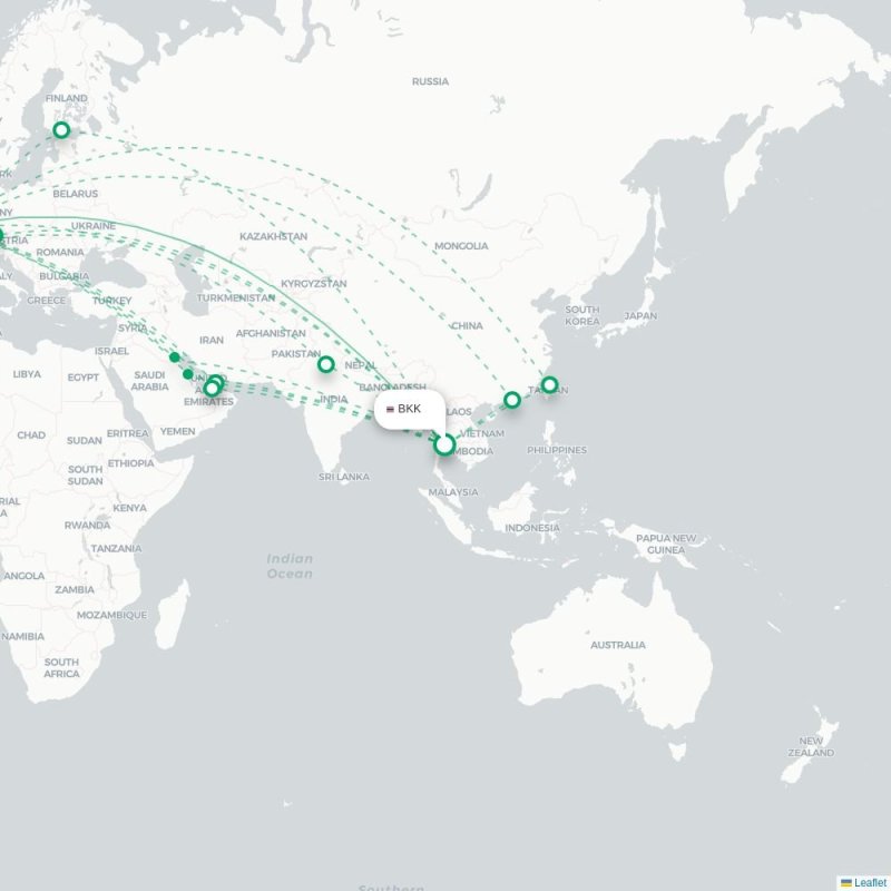 BKK - CDG route map