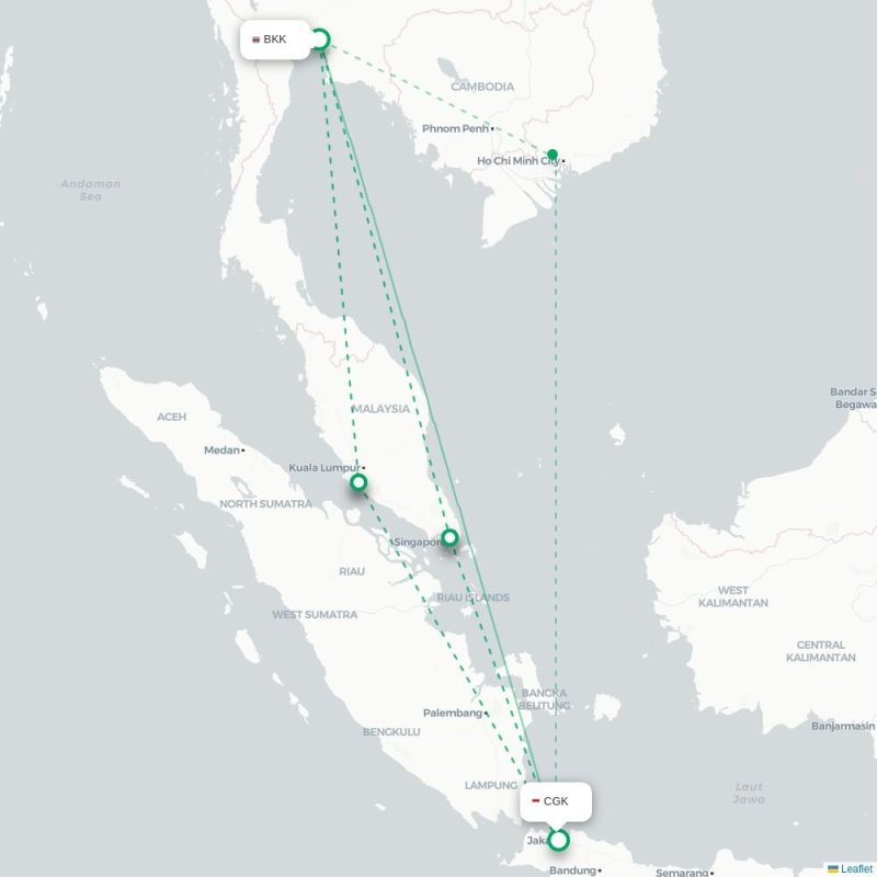 BKK - CGK route map