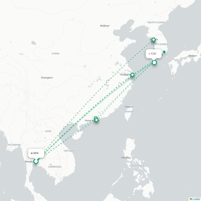 BKK - CJU route map