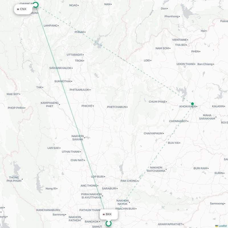 BKK - CNX route map