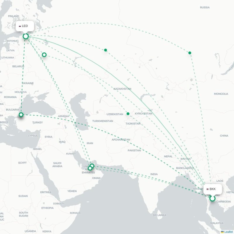 BKK - LED route map