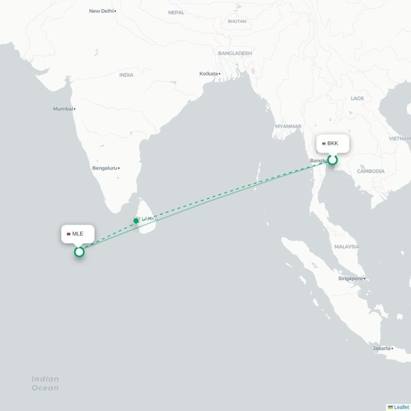 BKK - MLE route map