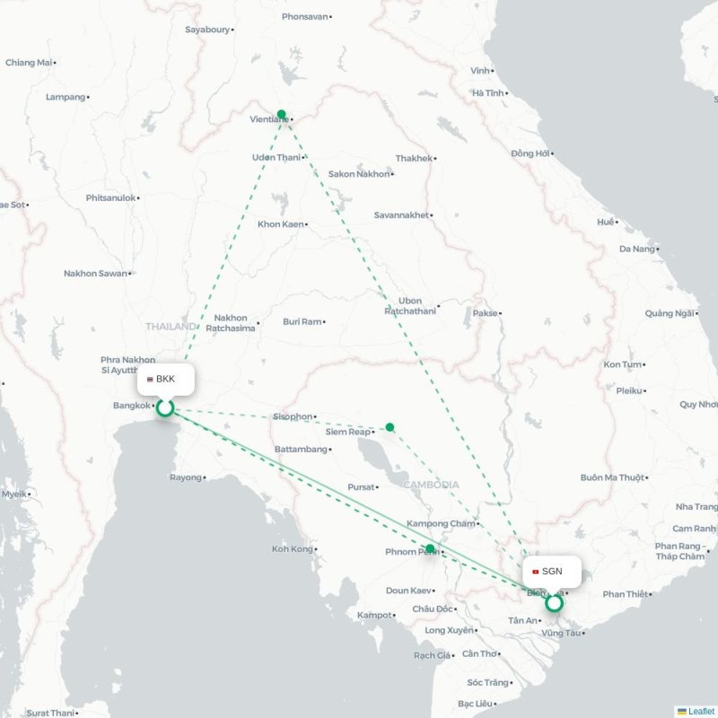 BKK - SGN route map