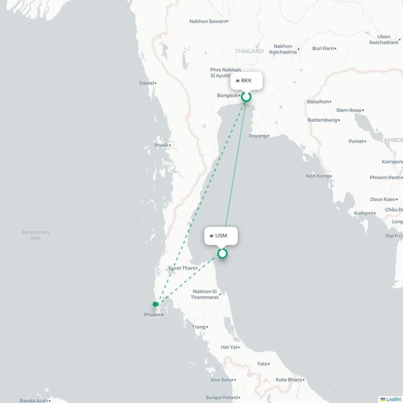 BKK - USM route map