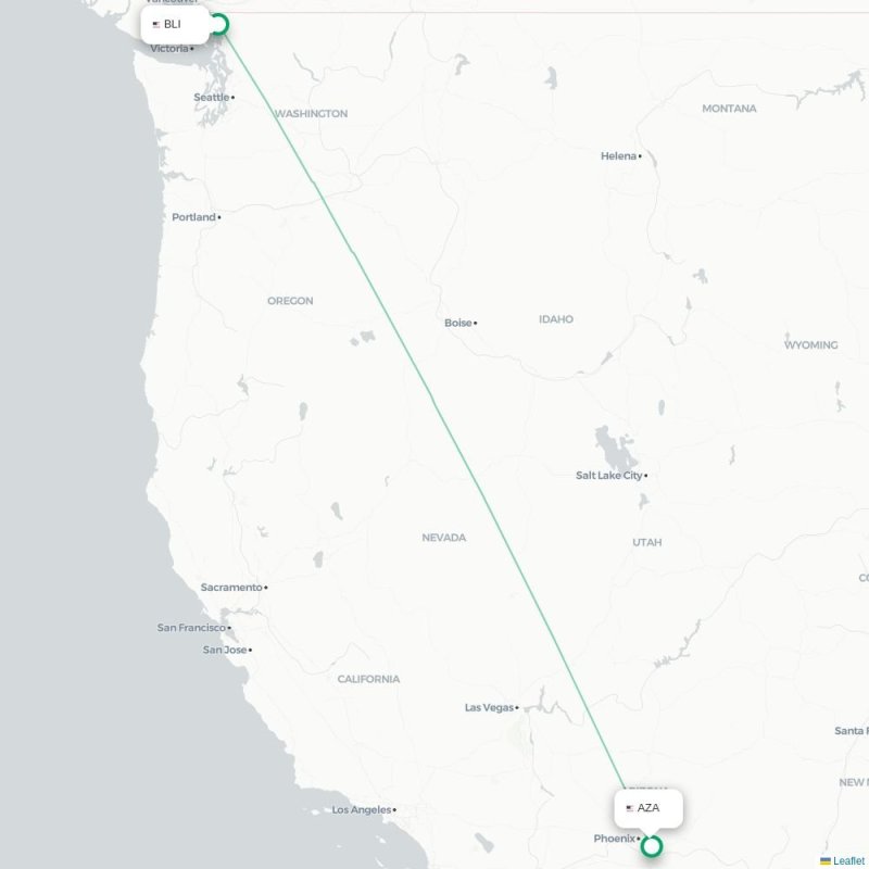 BLI - AZA route map