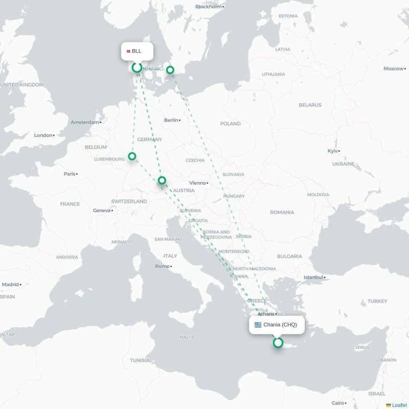 BLL - CHQ route map