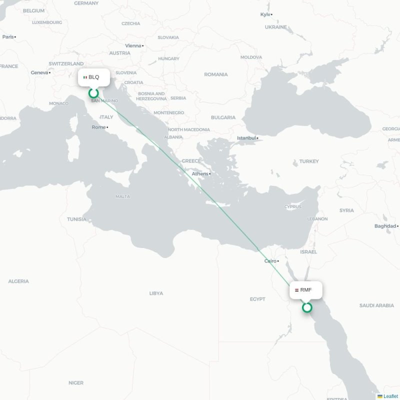 BLQ - RMF route map