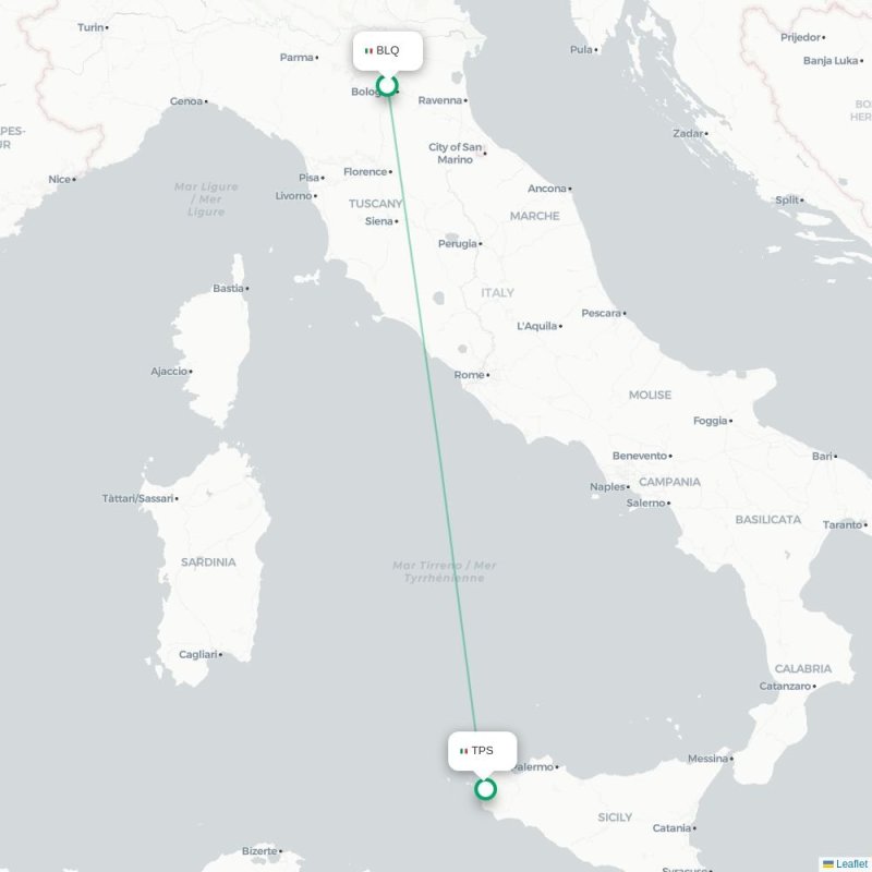 BLQ - TPS route map