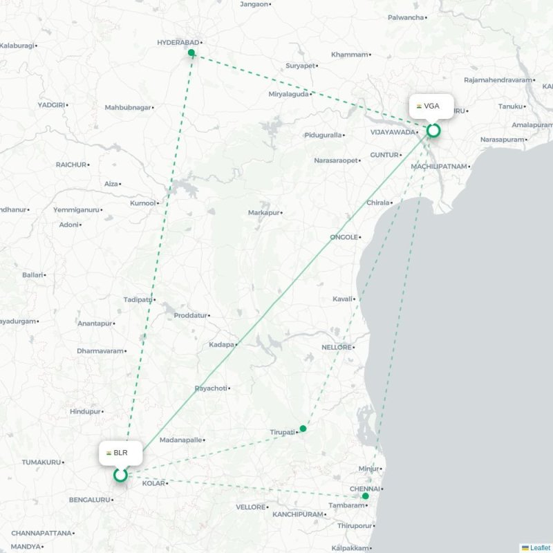 BLR - VGA route map
