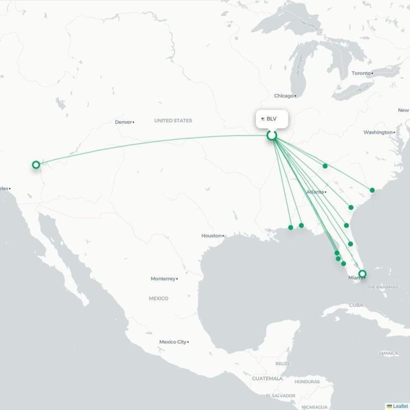 BLV - SFB route map