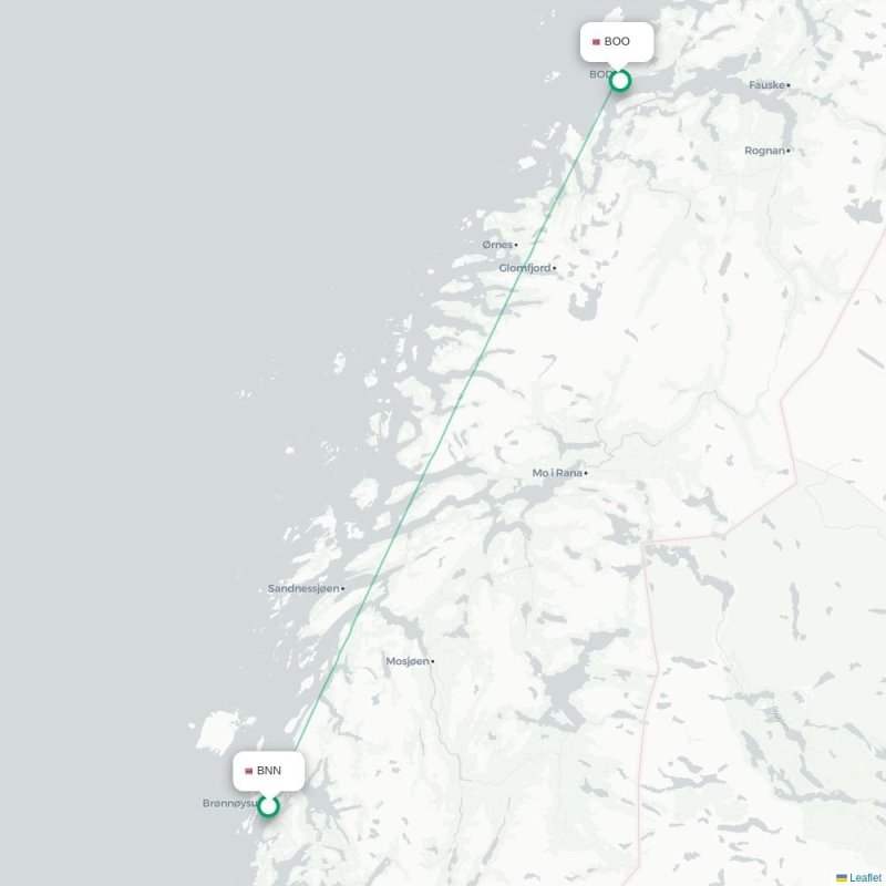 BNN - BOO route map