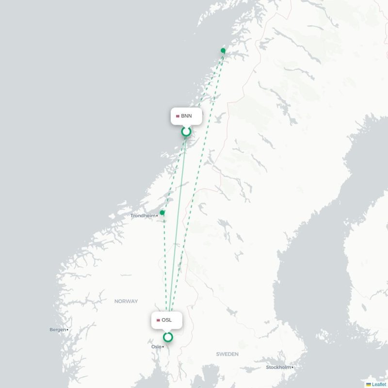 BNN - OSL route map