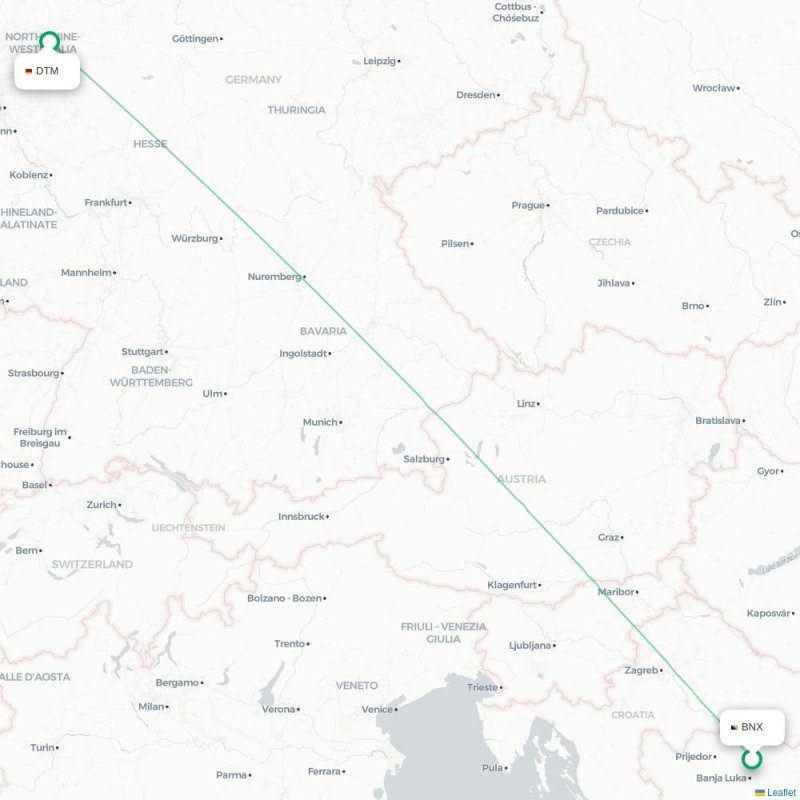 BNX - DTM route map