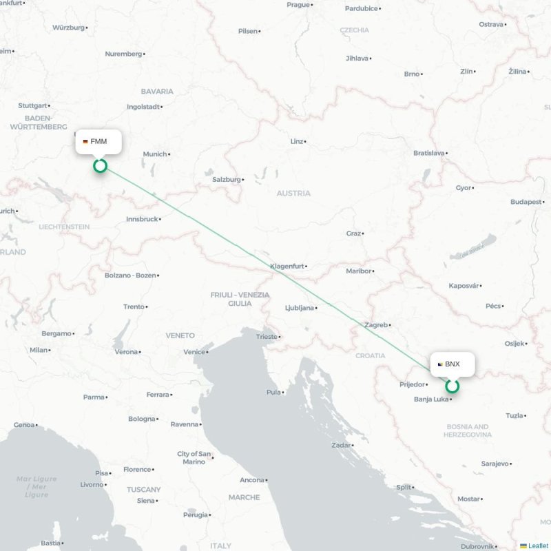 BNX - FMM route map