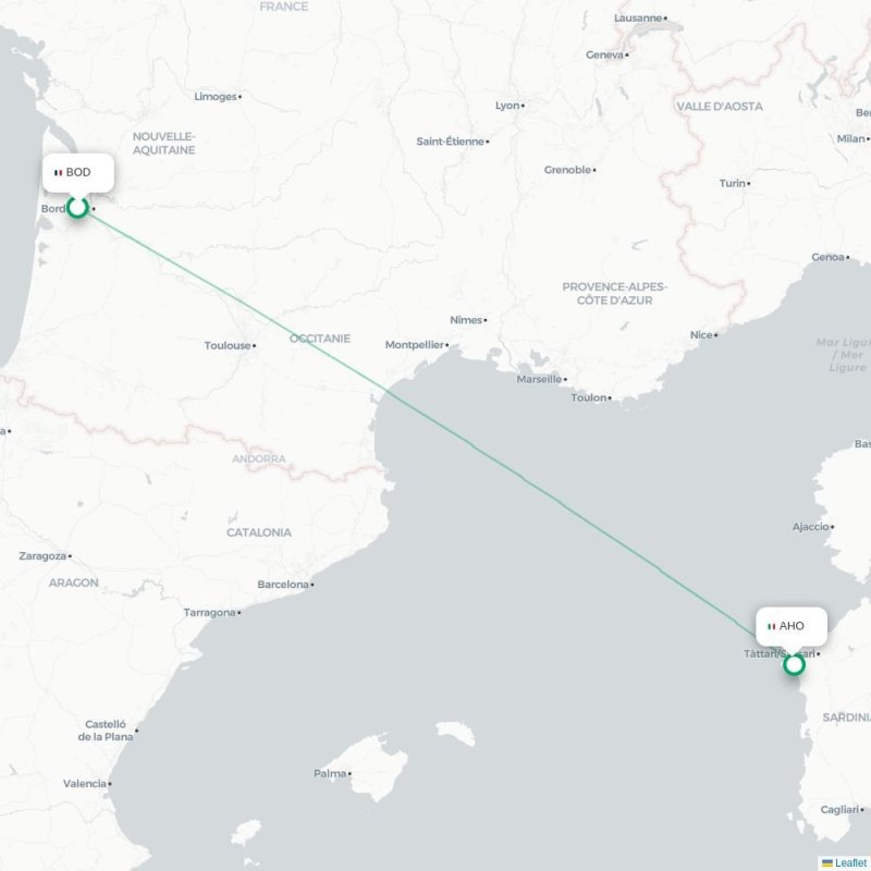 BOD - AHO route map
