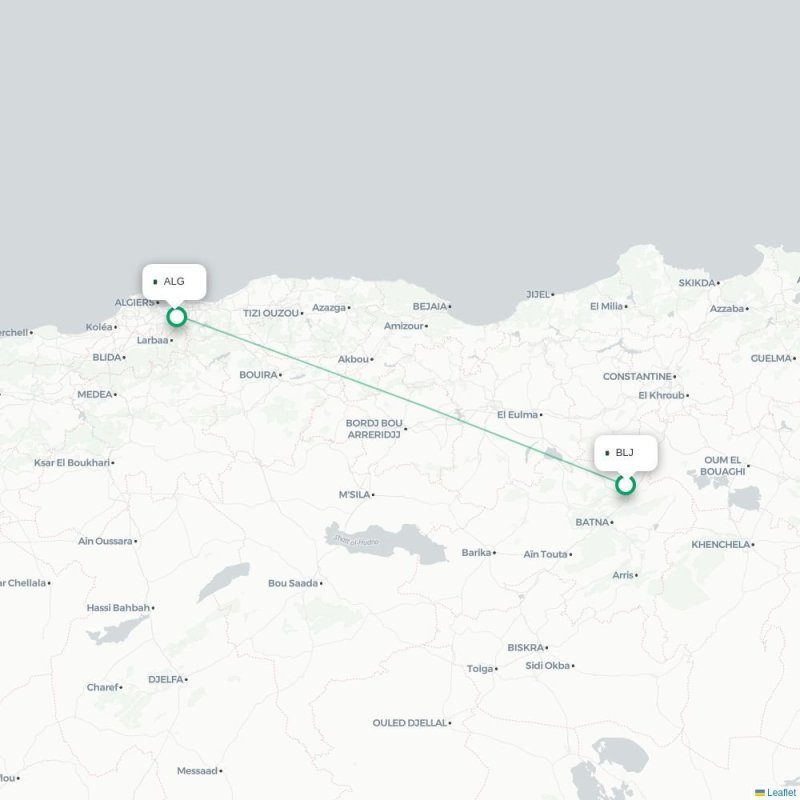 BOD - ALG route map