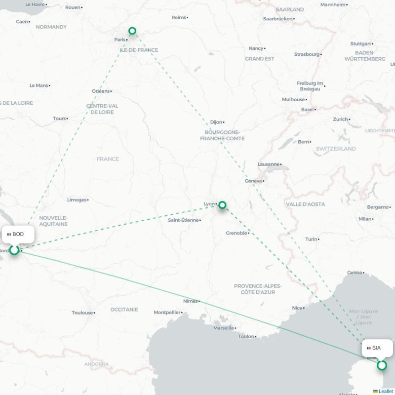BOD - BIA route map